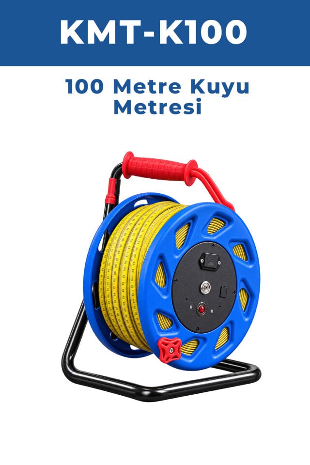 KMT-K100 Derin Kuyu Su Seviyesi Ölçer 100 Metre Profesyonel Düdük Metre
