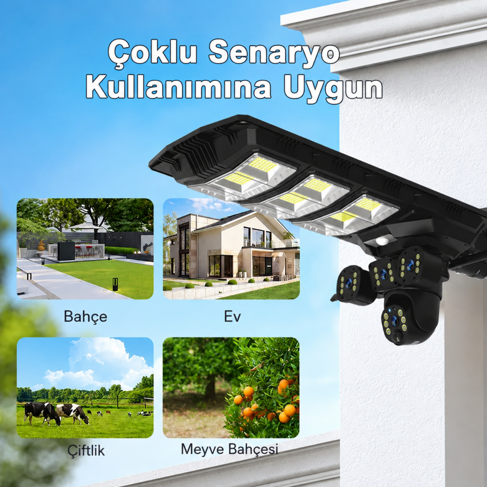 KMT-SO Güneş Enerjili Güvenlik Kamerası – 4G/Wi-Fi, Gece Görüşlü Dış Mekan Kamera