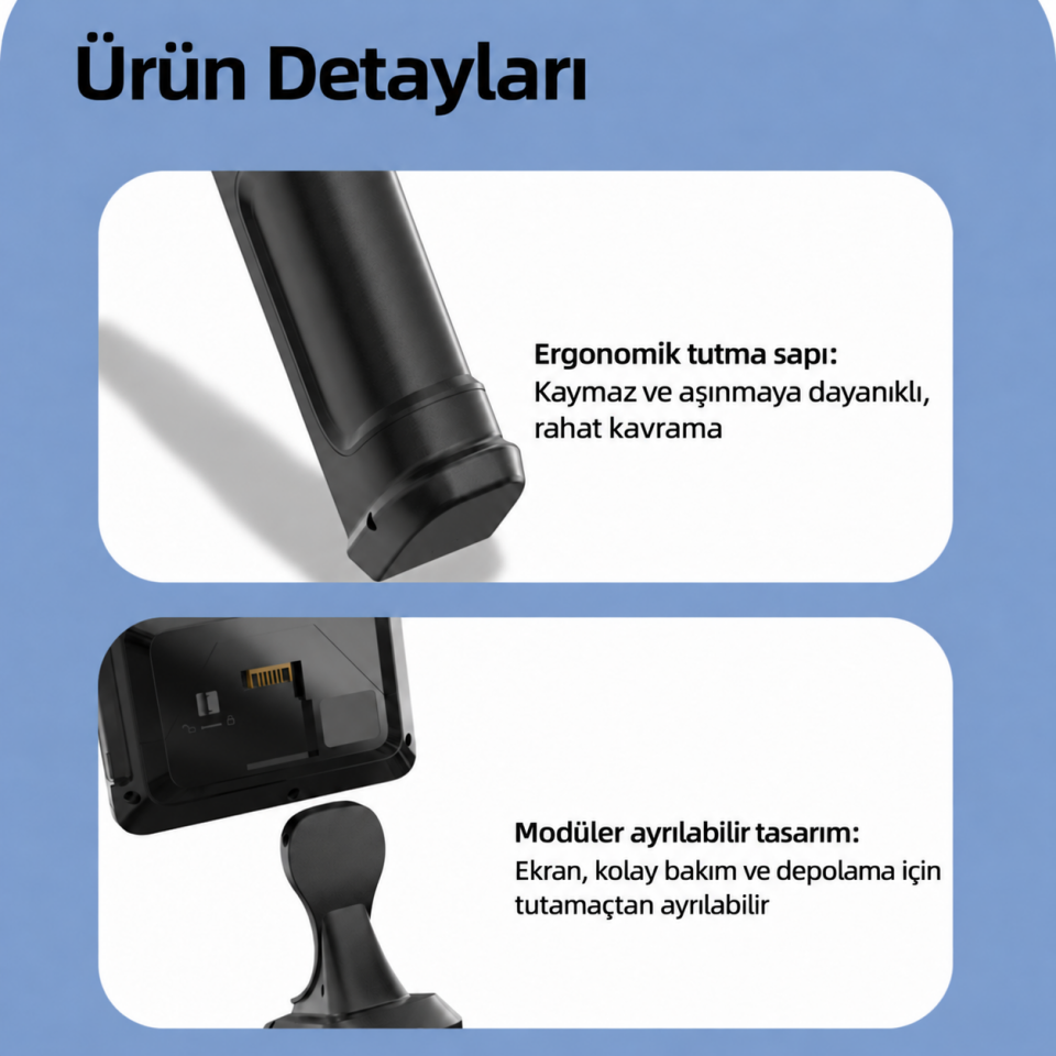 KMT-EKJOYSTICK 1,5 Metre PTZ Endoskop Kamera - 360 Derece Dönebilen