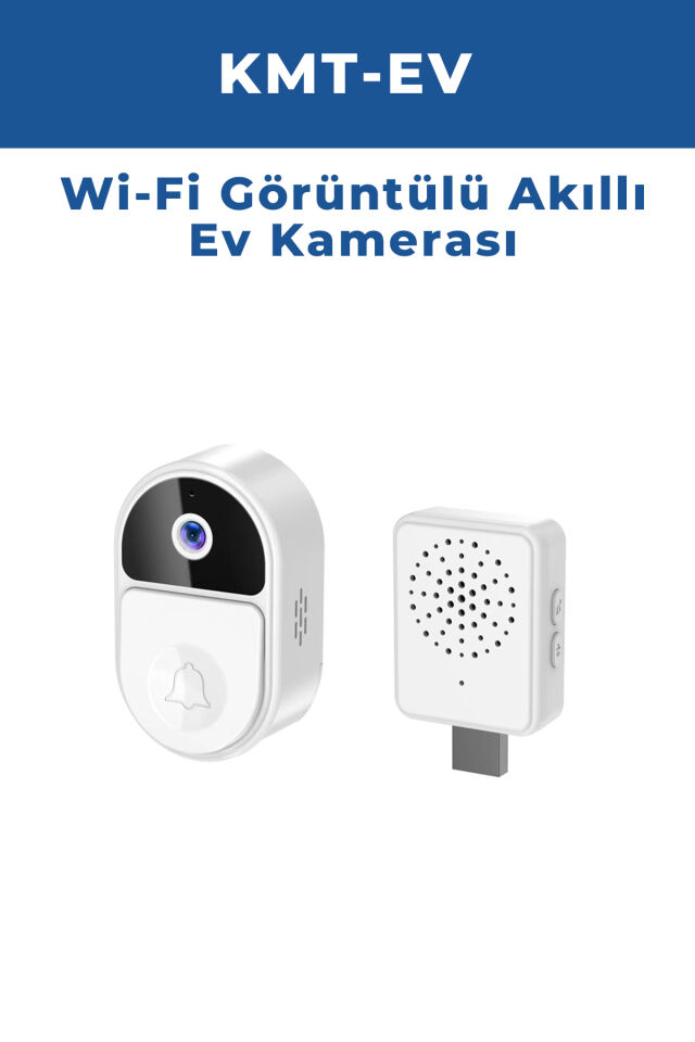 KMT-EV Wi-Fi Görüntülü Akıllı Kapı Zili Kamera – Telefon Kontrollü Ev Güvenlik Kamerası
