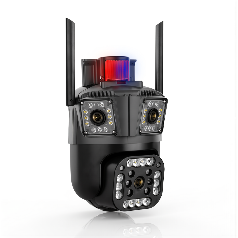 KMT-3LENS 4MP 3 Lens WiFi PTZ Güvenlik Kamerası Akıllı Takipli Dış Mekan