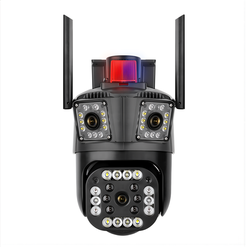 KMT-3LENS 4MP 3 Lens WiFi PTZ Güvenlik Kamerası Akıllı Takipli Dış Mekan